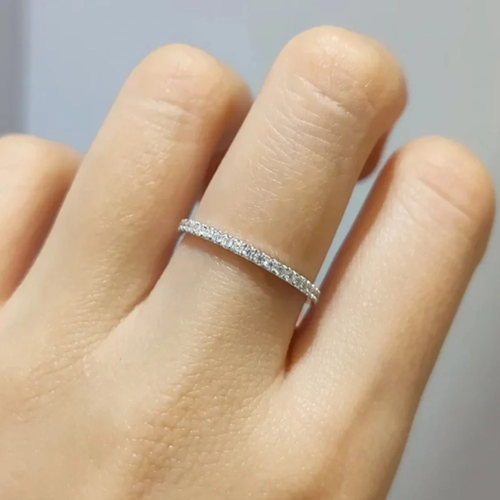 NEW STERLING SILVER FULL ETERNITY RING - Picture 3 of 4